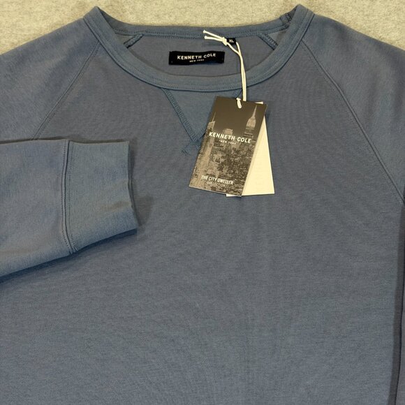 Kenneth Cole Crewneck Sweatshirt Mens XL Blue City Dweller Logo Fleece NWT - Picture 6 of 13